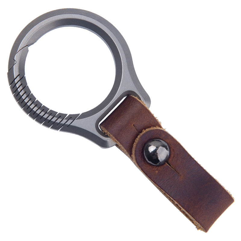 Luxury Titanium Key Chain Magnetic Spin Rotary for Car Key Ring Connector Anti-off Holder Men EDC Quickdraw Buckle Male Gadgets-2