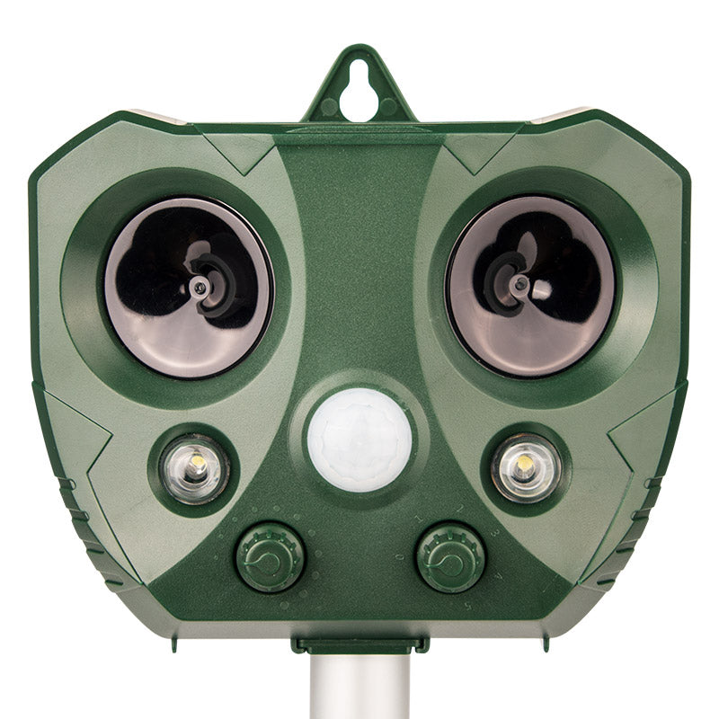 2024 Solar Ultrasonic Animal Repeller, Sonic Animal Repeller, Motion Detection, flashlights, Dog Cat Repellent, Squirrel, Raccoon, Skunk, Rodent, Fox, Deer, Bird deterrents for outside-3