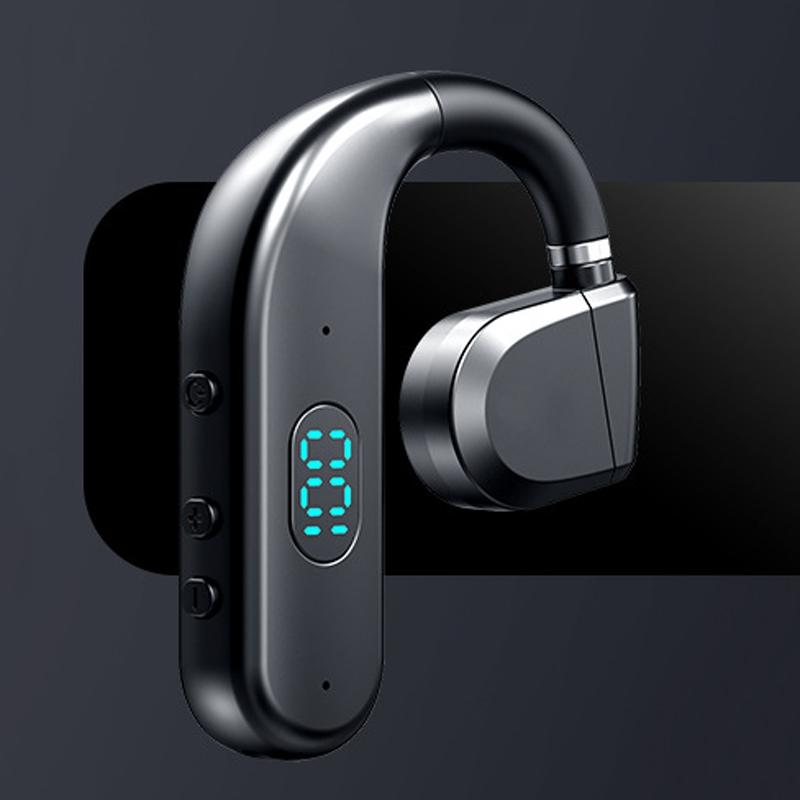 NNEDSZ Wireless Bluetooth Headphone With Digital Display - Black - Midnight Blue-1