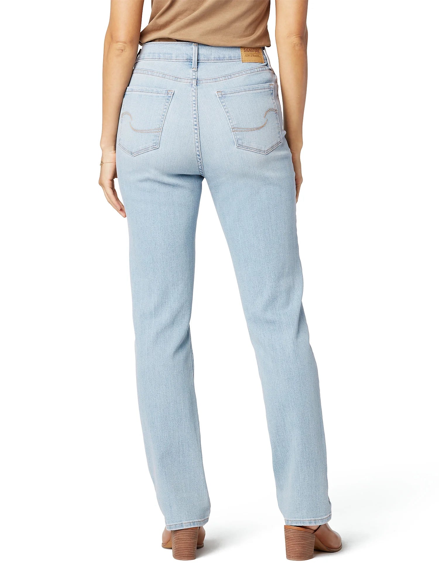 Women'S and Women'S plus High Rise Straight Jean, Sizes 2-28