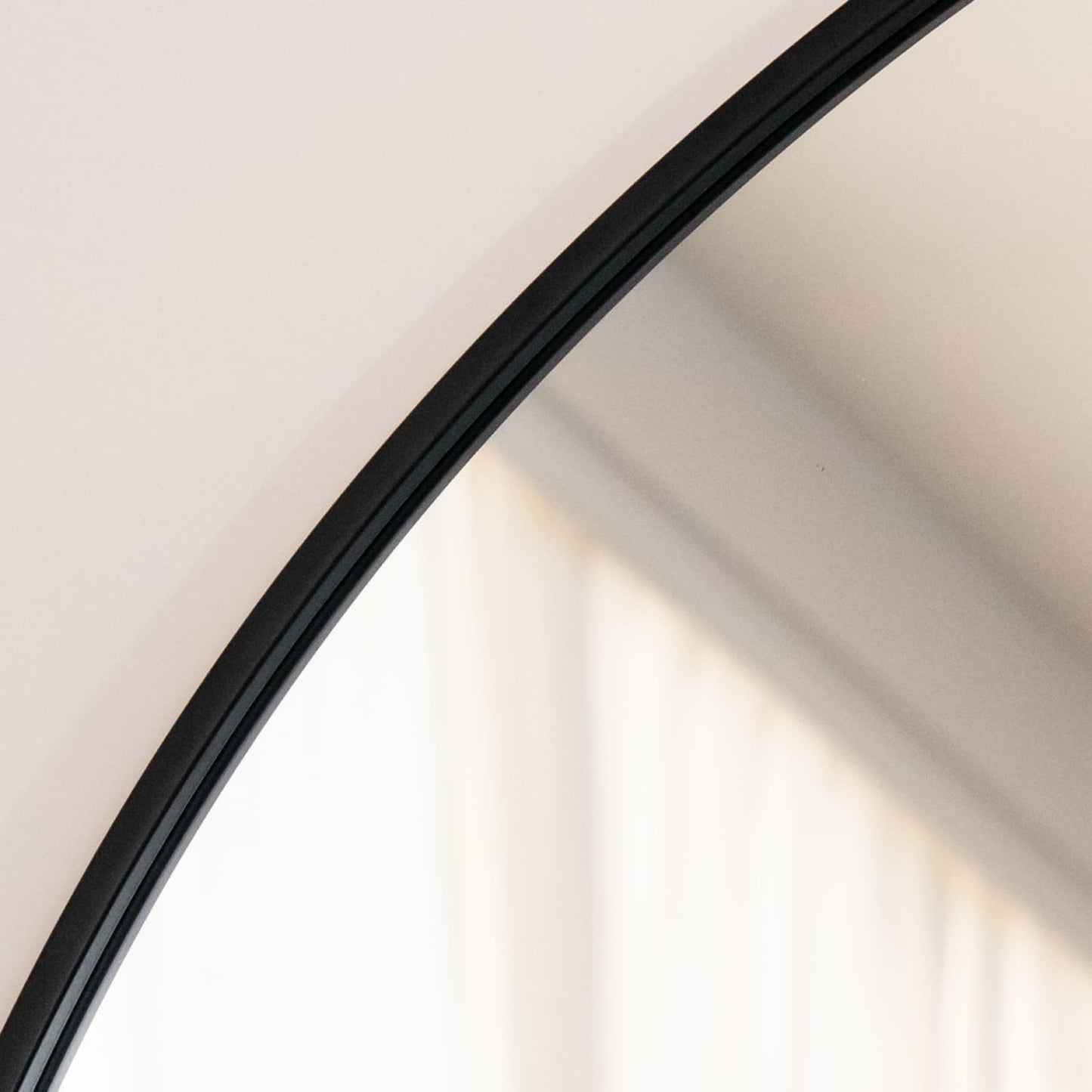 Akiko - Black Metal Arched Mirror - 70cm x 50cm-4