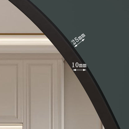 Akiko - Full Length Black Metal Arched Mirror - 180cm x 90cm-3