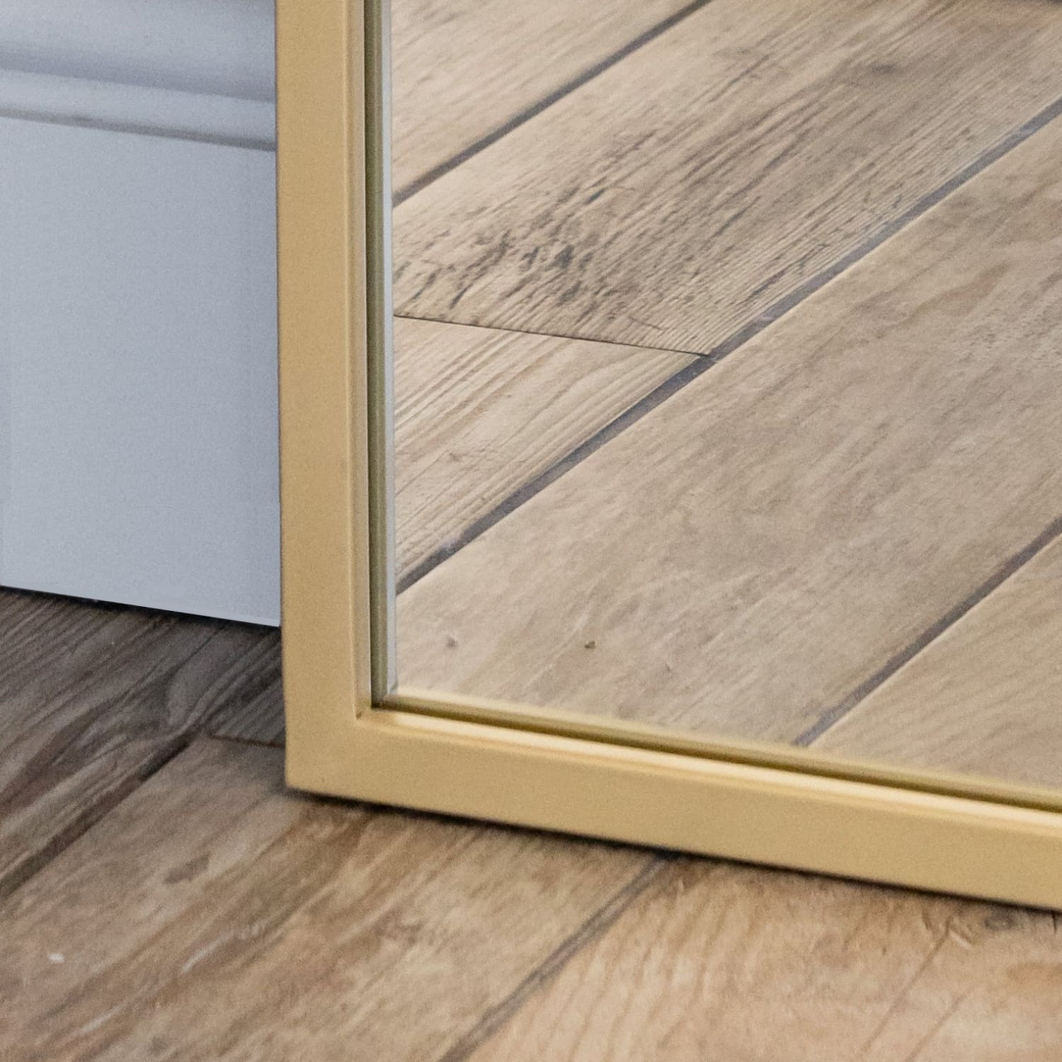 Akiko - Full Length Gold Metal Arched Mirror - 180cm x 90cm-1
