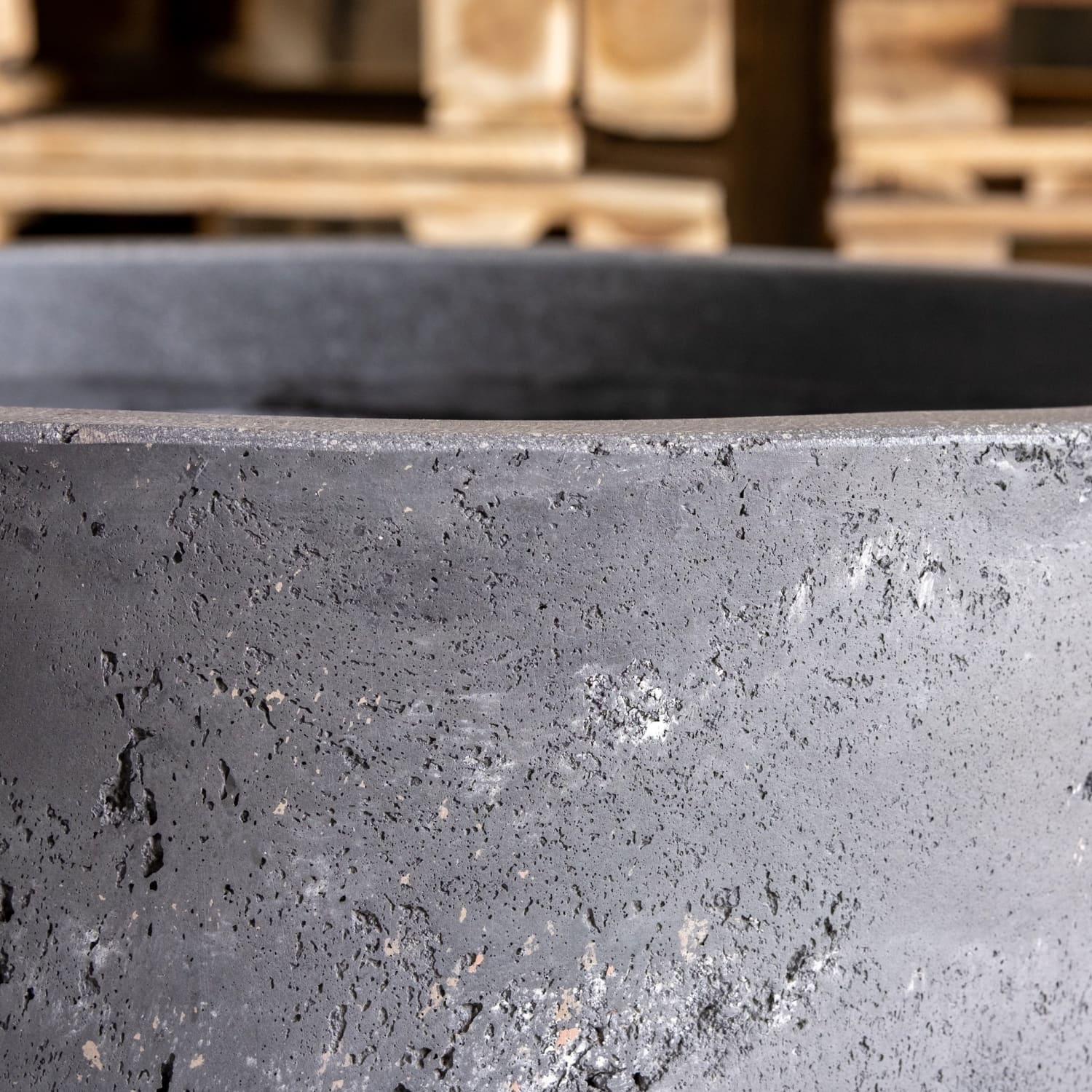 Aurella | Onyx Dusk – 40cm Large Concrete Cylinder Planter – 34L Round Plant Pot-4