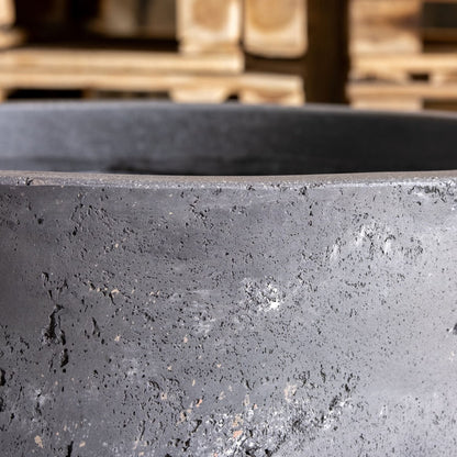Aurella | Onyx Dusk – 40cm Large Concrete Cylinder Planter – 34L Round Plant Pot-4