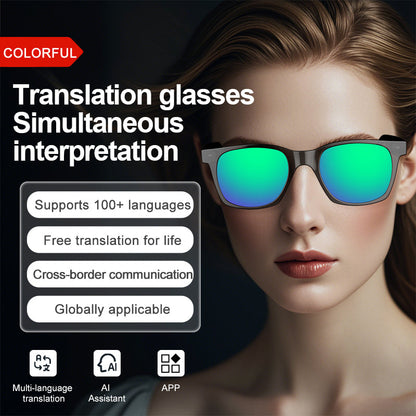 Smart Glasses with AI Translator BT Glasses Hands-Free Music & Calls Outdoor Sports Headphones Waterproof for Men & Woman-4