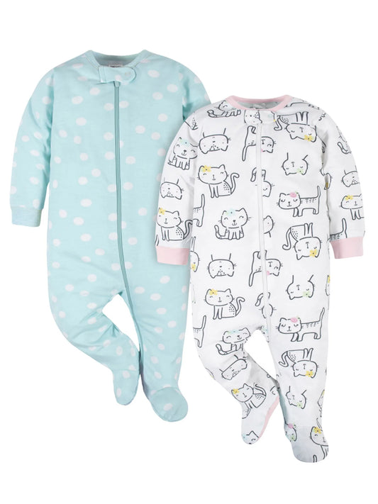 Brand Baby Neutral Sleep ´N Play, 2-Pack, Sizes Newborn - 6/9 Months