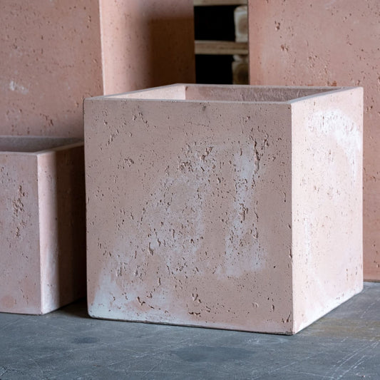 Cubrosa | Blushstone – 55cm Extra Large Square Concrete Planter – 115L Modern Plant Pot-0