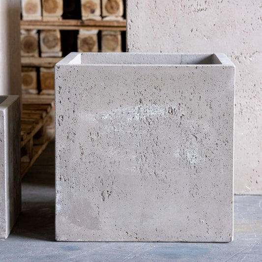 Cubrosa | Truffle – 55cm Large Square Concrete Planter – 115L Heavyweight Plant Pot-0