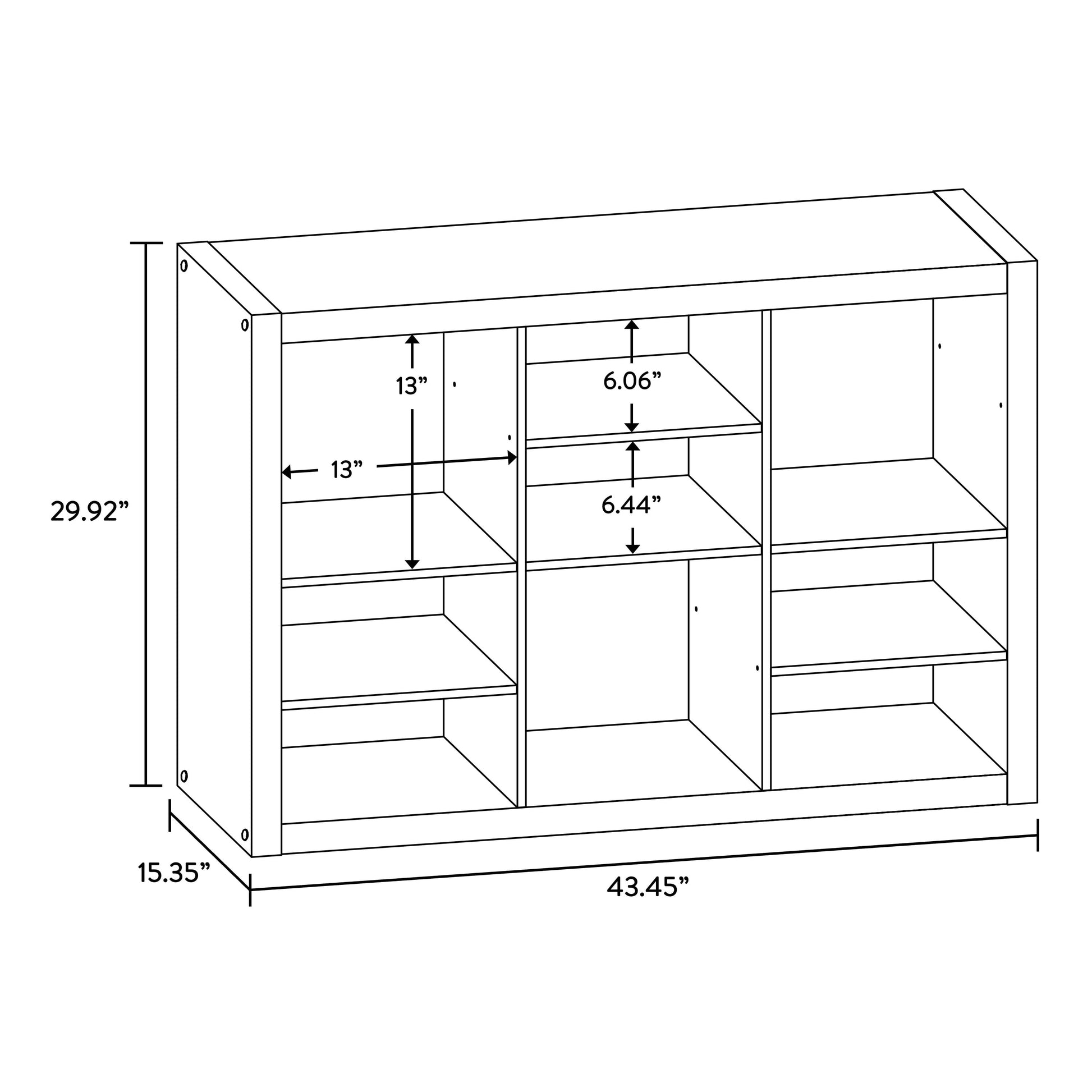 Springwood Adjustable Shelf Cube Organizer, Light Honey Finish