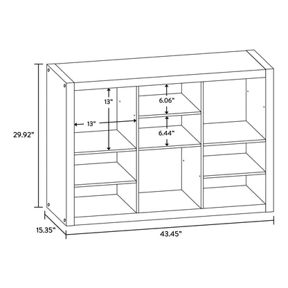 Springwood Adjustable Shelf Cube Organizer, Light Honey Finish