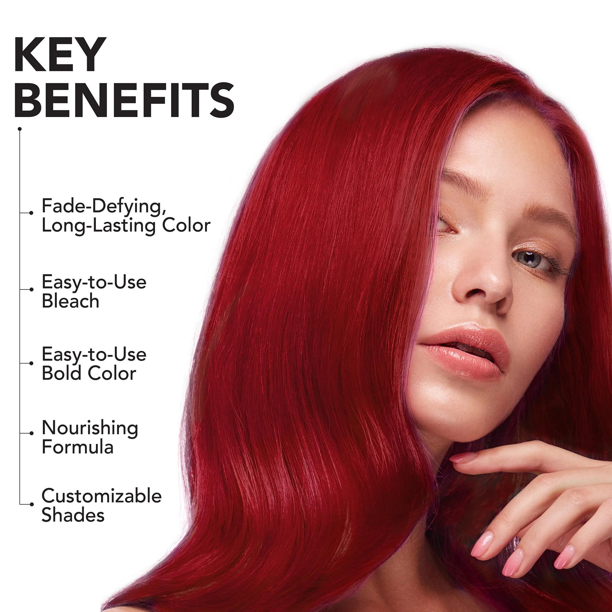 (3 Pack)  Luscious Raspberries Red Unisex Hair Color Kit, Semi-Permanent Dye