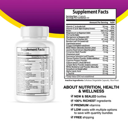 Gluco Shield Pro-Glucose/Blood Sugar/Metabolism Support- 60 Capsules- Dr. Pelican