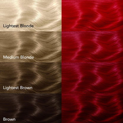 (3 Pack)  Luscious Raspberries Red Unisex Hair Color Kit, Semi-Permanent Dye