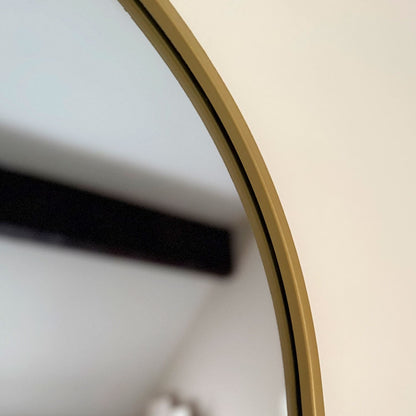 Emi - Full Length Gold Metal Runway Oval Mirror - 180cm x 80cm-4