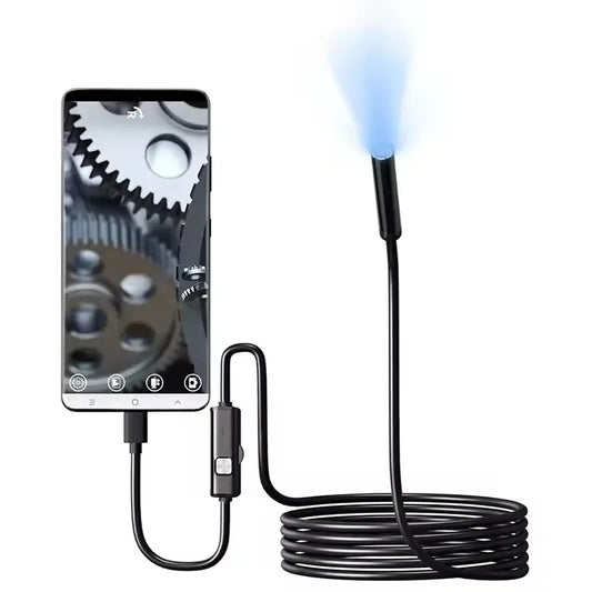 7.0MM TYPE-C Endoscope Camera IP67 Waterproof 6 Leds Adjustable USB Android Flexible Inspection Borescope Cameras for Phone PC all good