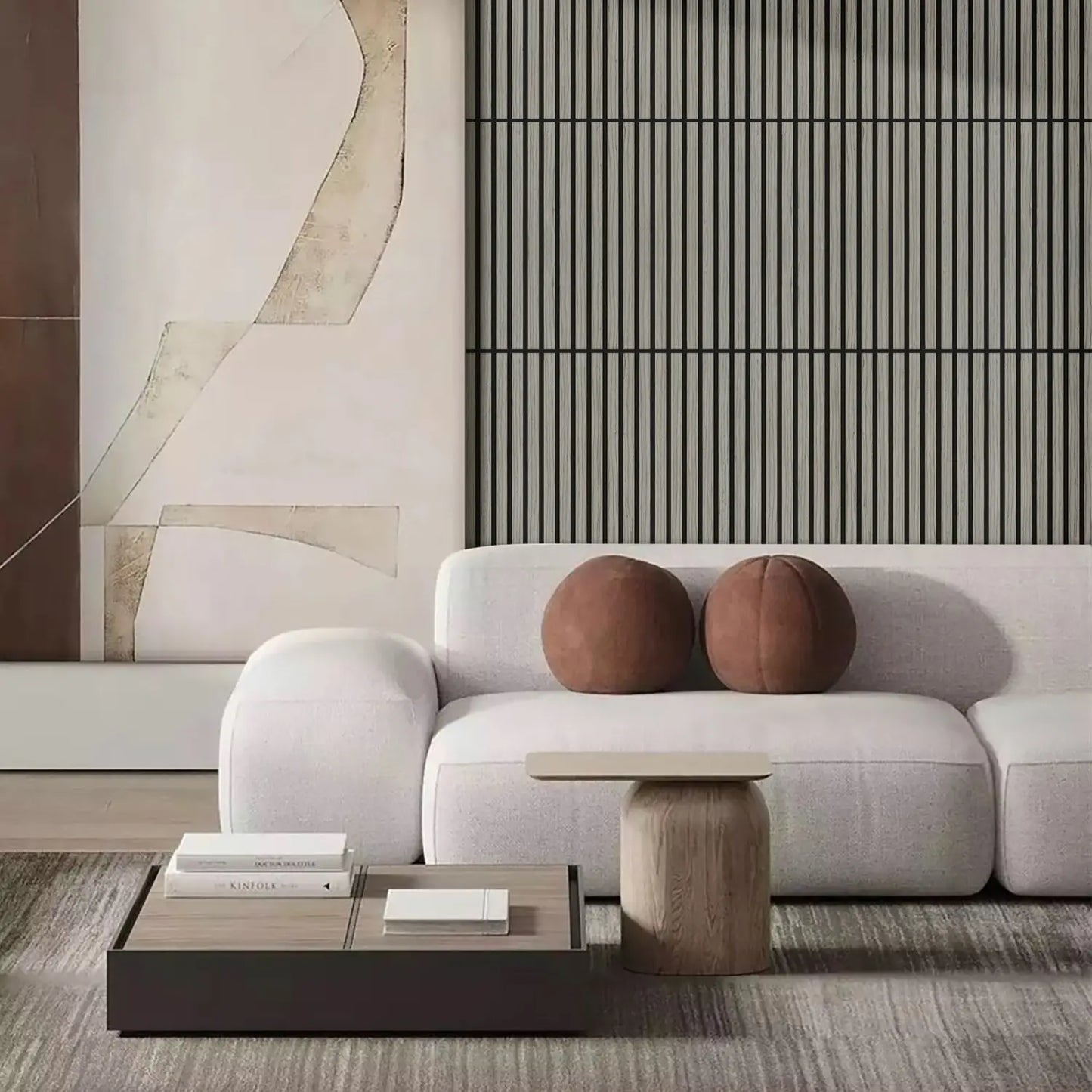 Grey Oak Acoustic Wall Panels Pack of 4-0