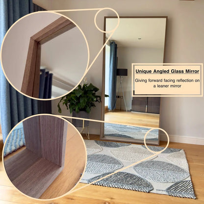 Hanaka - Full Length Grey Oak Rectangle Mirror - 200cm x 100cm-2