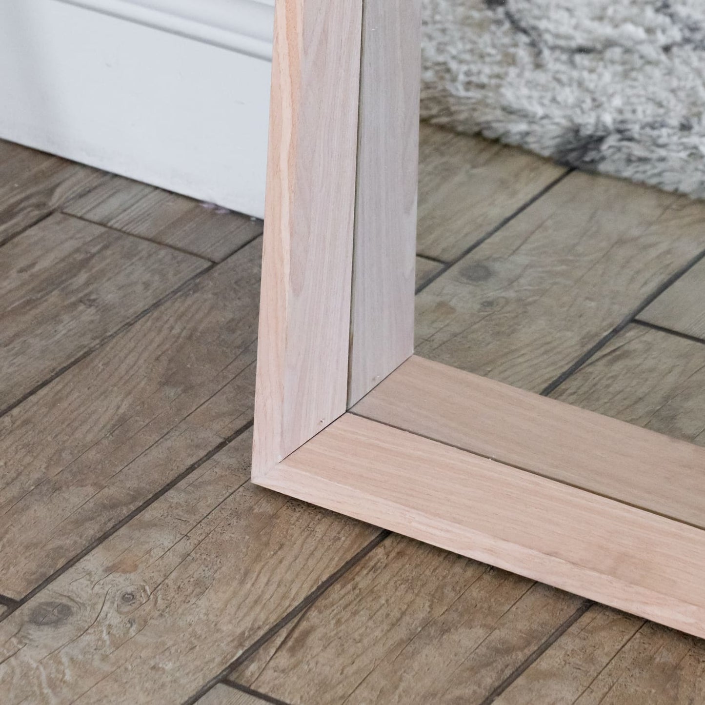 Hanaka - Full Length Natural Oak Rectangle Mirror - 200cm x 100cm-3