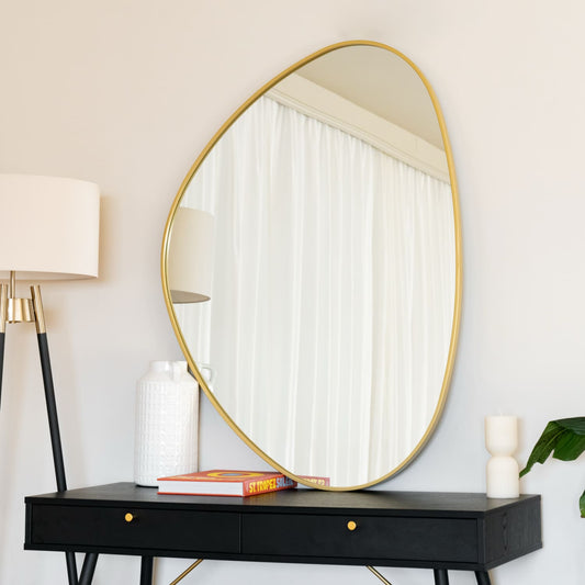 Izumi - Gold Metal Irregular Mirror - 120cm x 90cm-0