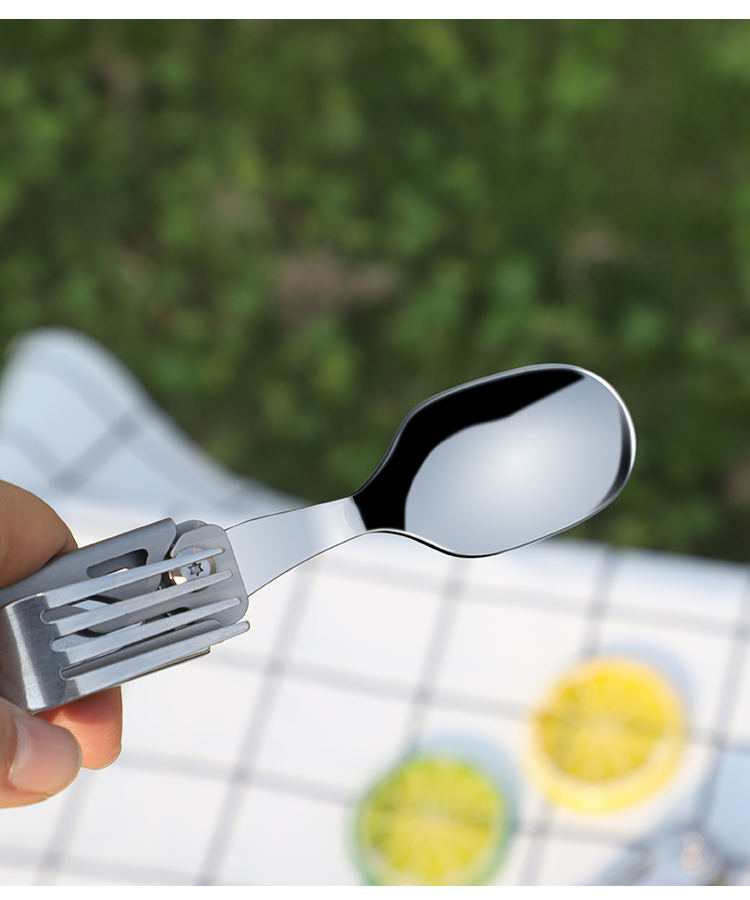 Outdoor Camping Spoon Fork Knife Utensils Multi Functional Spork Spoon Knife Forks-3
