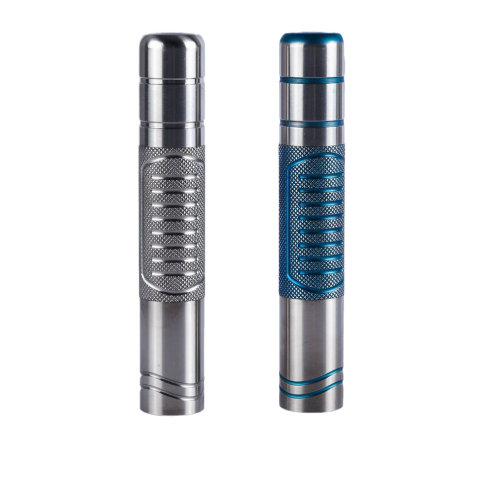 Titanium alloy ultra-bright flashlight with magnetic charging and secure magnetic attachment, designed for rugged durability and versatile hands-free illumination-4
