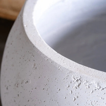 Orbello | White Mist – 55cm Extra Large Concrete Sphere Planter – 82L Round Plant Pot-3