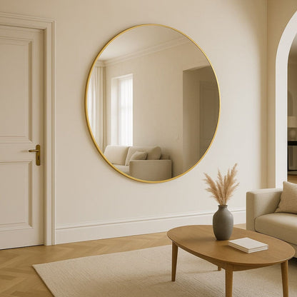 Rei - Extra Large Round Gold Metal Circle Mirror - 150cm x 150cm-2
