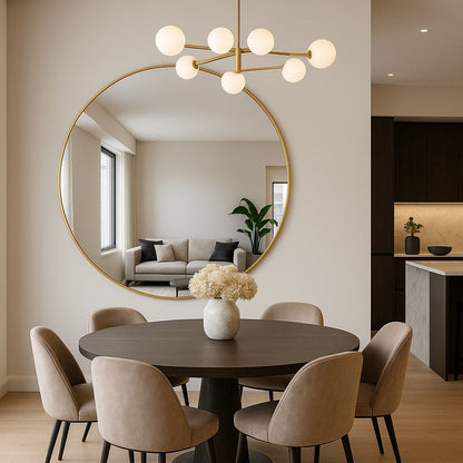 Rei - Extra Large Round Gold Metal Circle Mirror - 150cm x 150cm-1