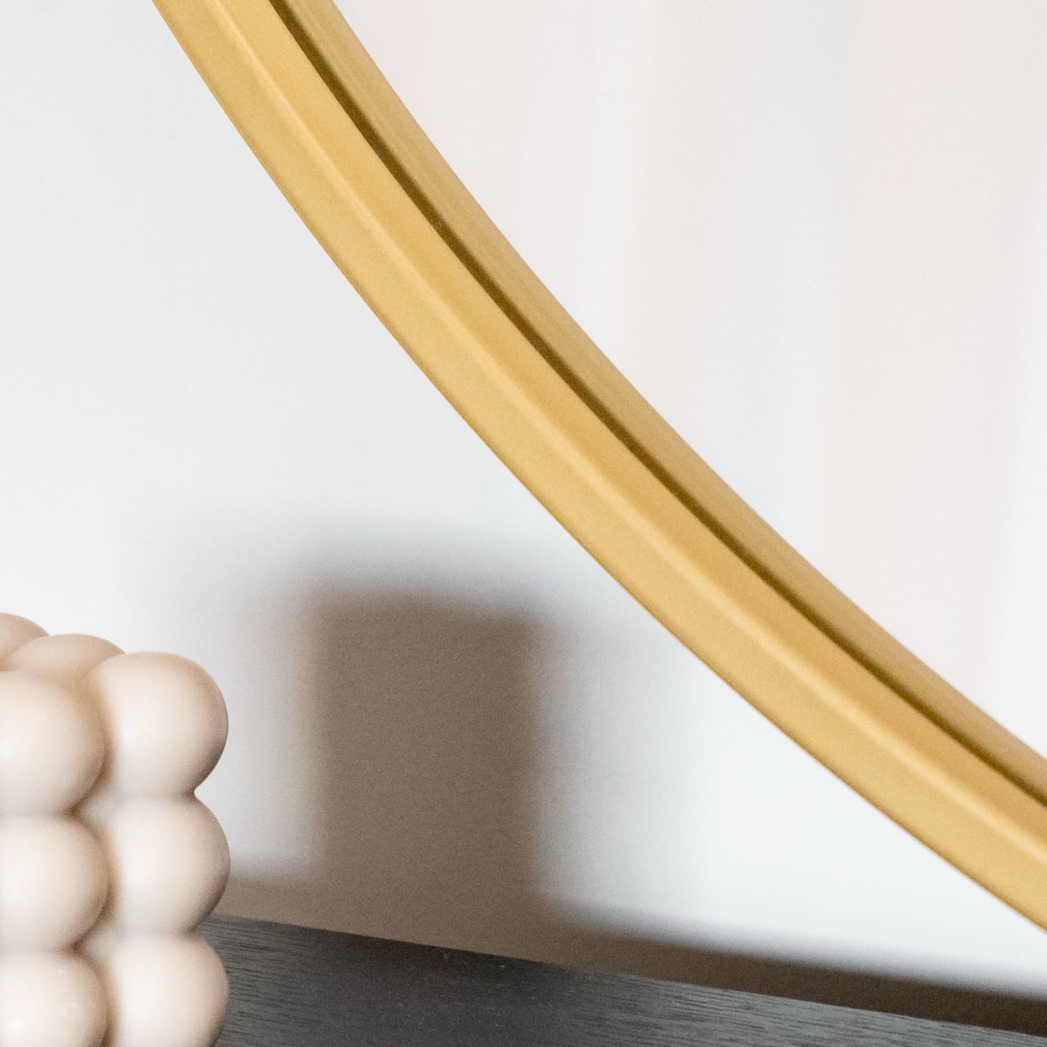 Rei - Large Round Gold Metal Circle Mirror - 90cm x 90cm-1