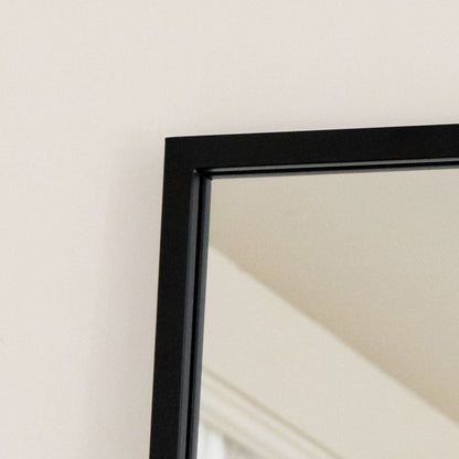 Takara - Black Metal Rectangle Mirror - 70cm x 50cm-3
