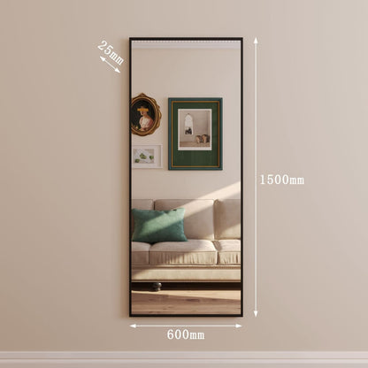 Takara - Full Length Black Metal Rectangle Mirror - 150cm x 60cm-3