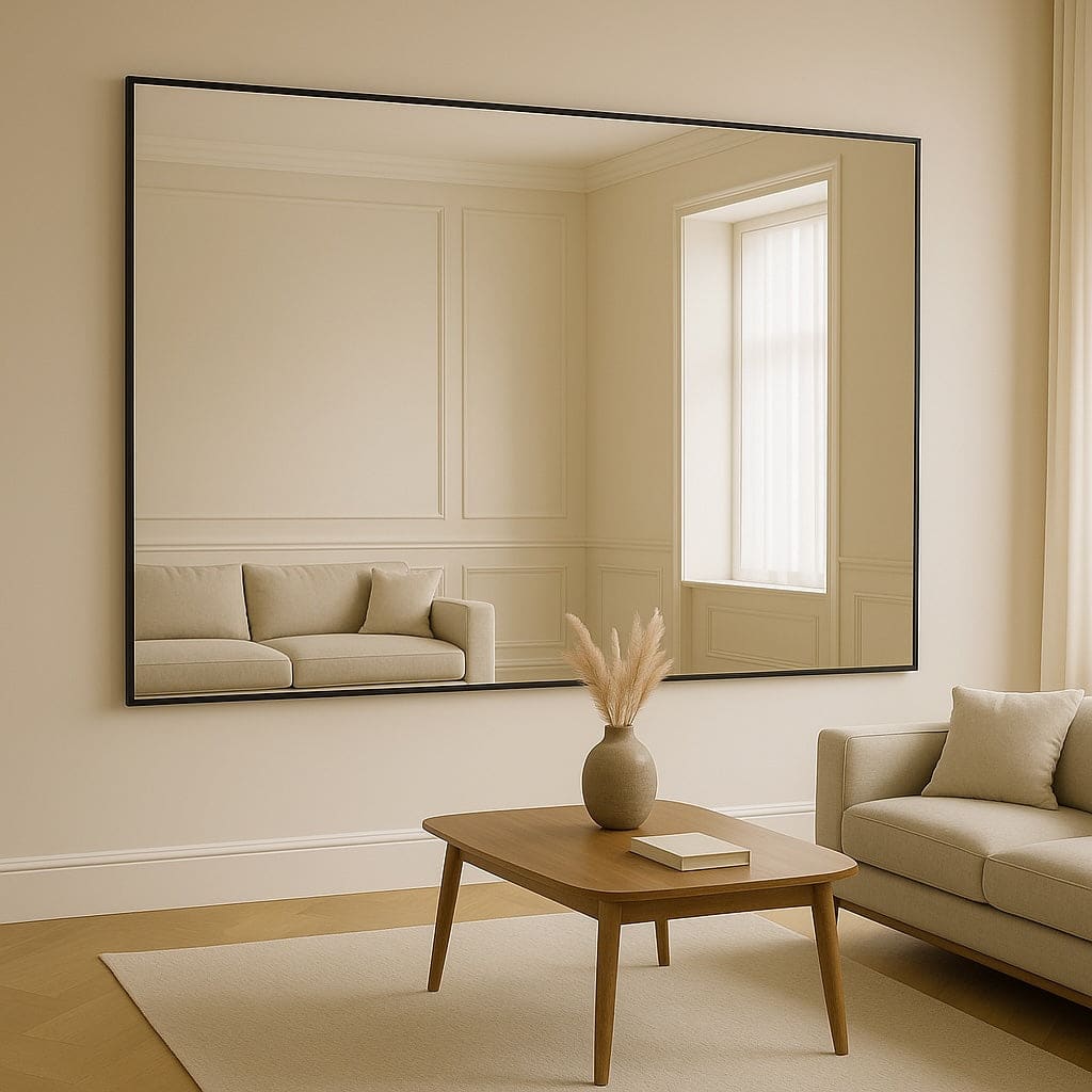 Takara - Full Length Black Metal Rectangle Mirror - 200cm x 150cm-1