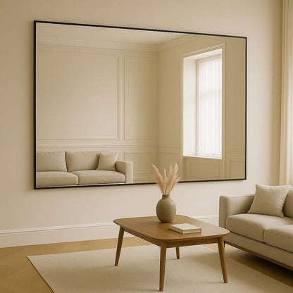 Takara - Full Length Black Metal Rectangle Mirror - 200cm x 150cm-1