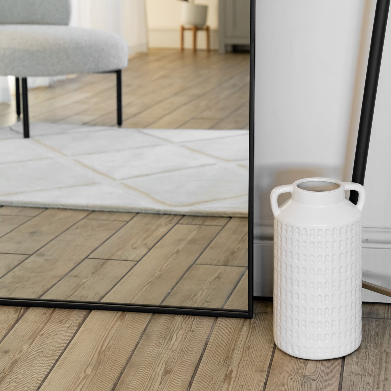 Takara - Full Length Black Metal Rectangle Mirror - 200cm x 150cm-3