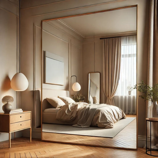 Takara - Full Length Gold Metal Rectangle Mirror - 200cm x 120cm-0