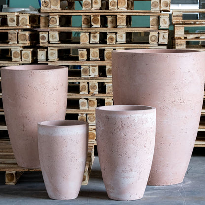 Vessara | Blushstone – 40cm Large Tall Concrete Planter – 15L Decorative Vase Pot-1