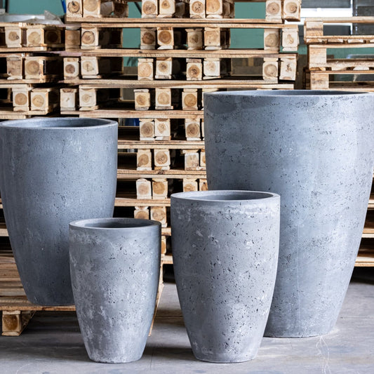 Vessara | Onyx Dusk – 68cm Extra Large Concrete Tall Vase Planter – 61L Round Plant Pot-0