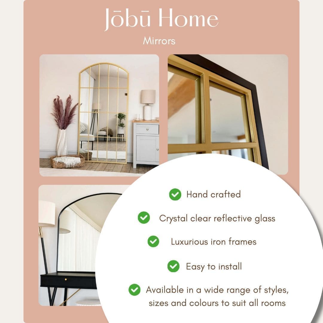 Yoko - Full Length Gold Metal Gentle Arch Mirror - 180cm x 90cm.-4