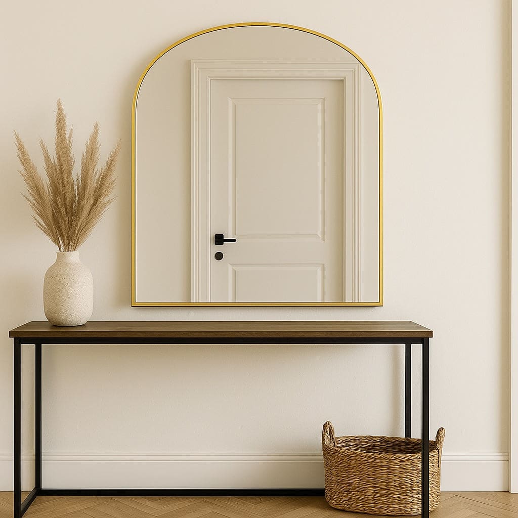Yoko - Gold Metal Gentle Arch Mirror - 120cm x 95cm-1