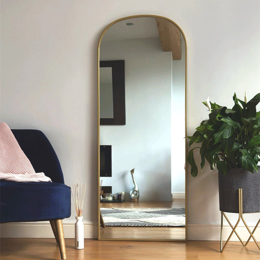 Yoko - Gold Metal Gentle Arch Mirror - 150cm x 60cm-0