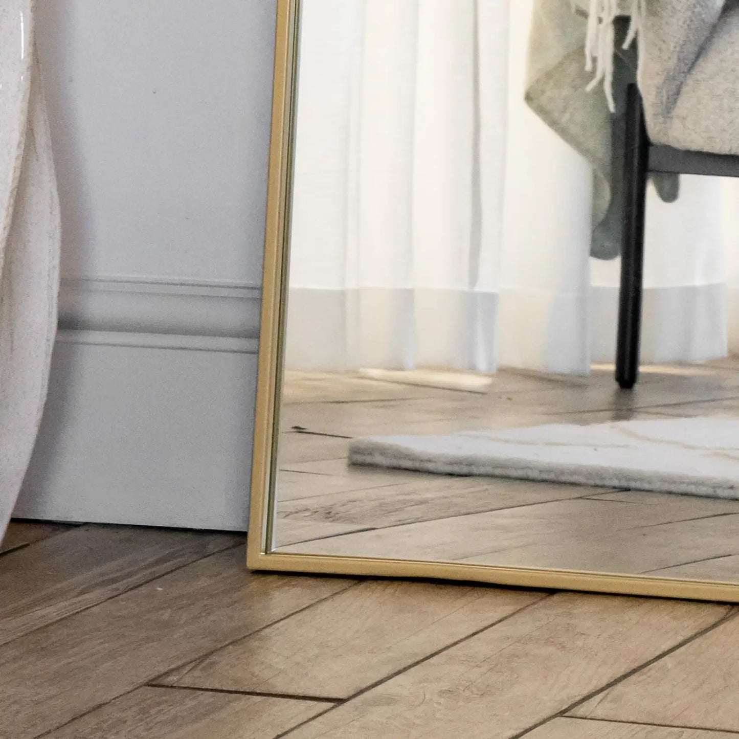 Yoko - Gold Metal Gentle Arch Mirror - 180cm x 105cm.-1