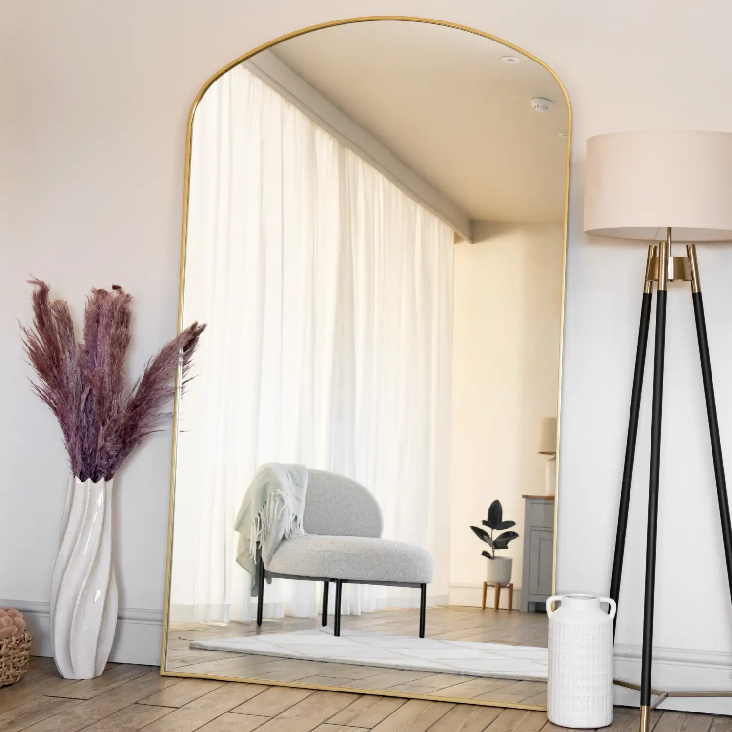 Yoko - Gold Metal Gentle Arch Mirror - 200cm x 120cm-0