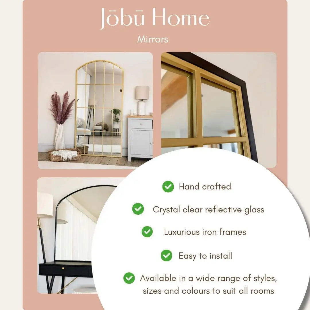 Yoko - Gold Metal Gentle Arch Mirror - 200cm x 120cm-4