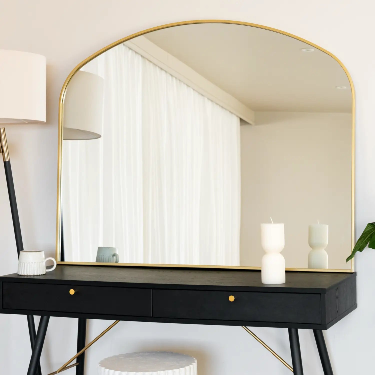 Yoko - Gold Metal Gentle Arch Mirror - 95cm x 120cm-1