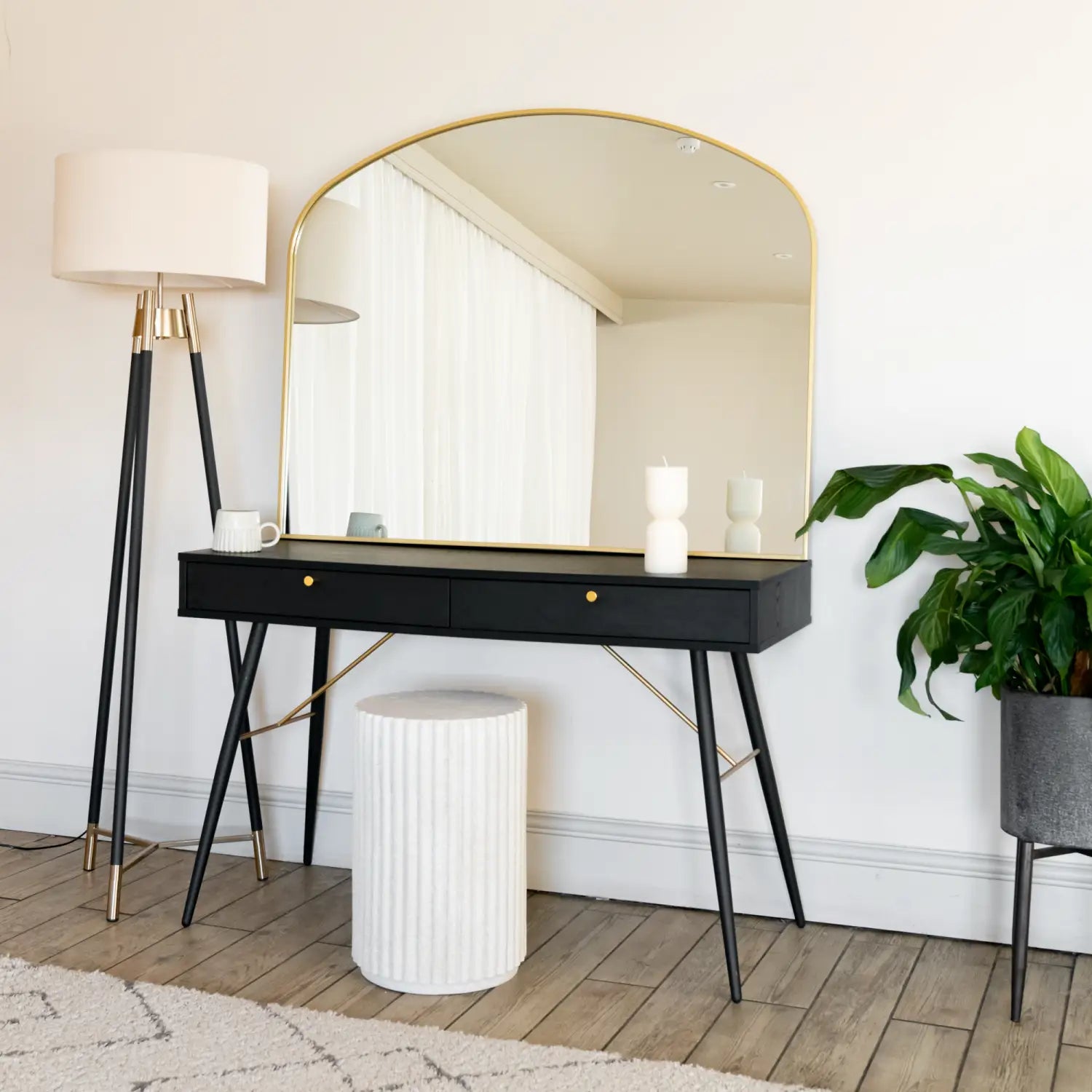 Yoko - Gold Metal Gentle Arch Mirror - 95cm x 120cm-3